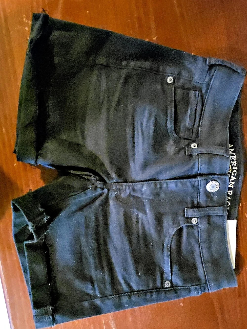 American Eagle AE Next Level Low-Rise Midi Short Black Size 2
